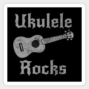 Ukulele Rocks, Ukulelist Uke Player Goth Heavy Rock Musician Magnet